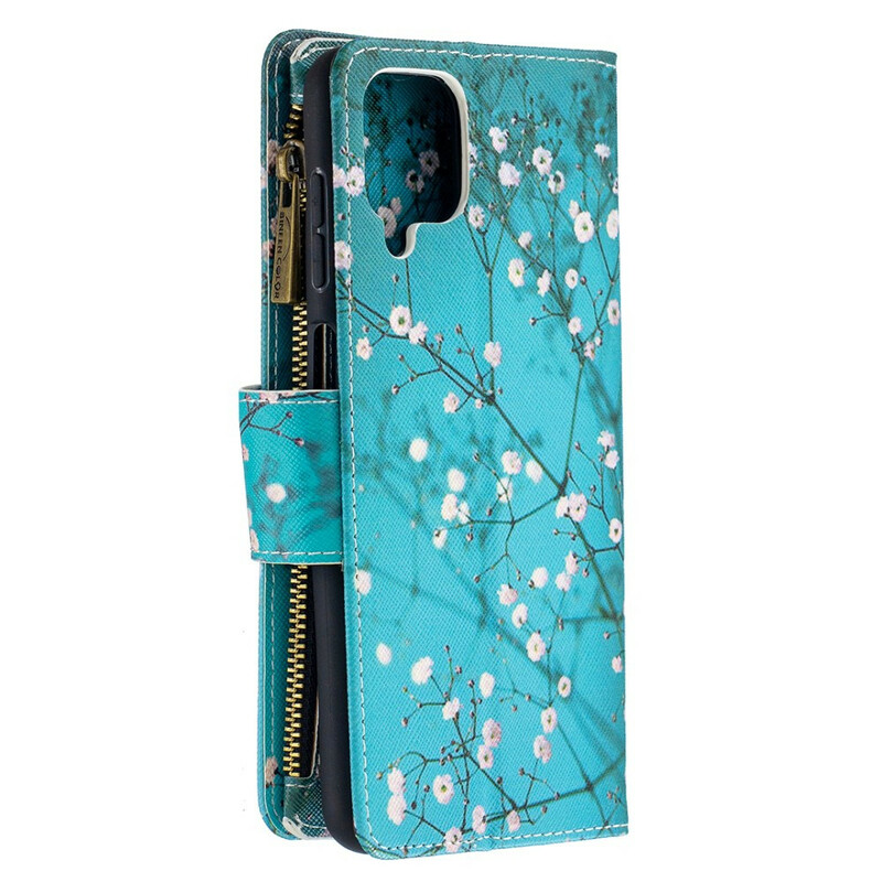 Housse Samsung Galaxy A12 Poche Zippée Arbre
