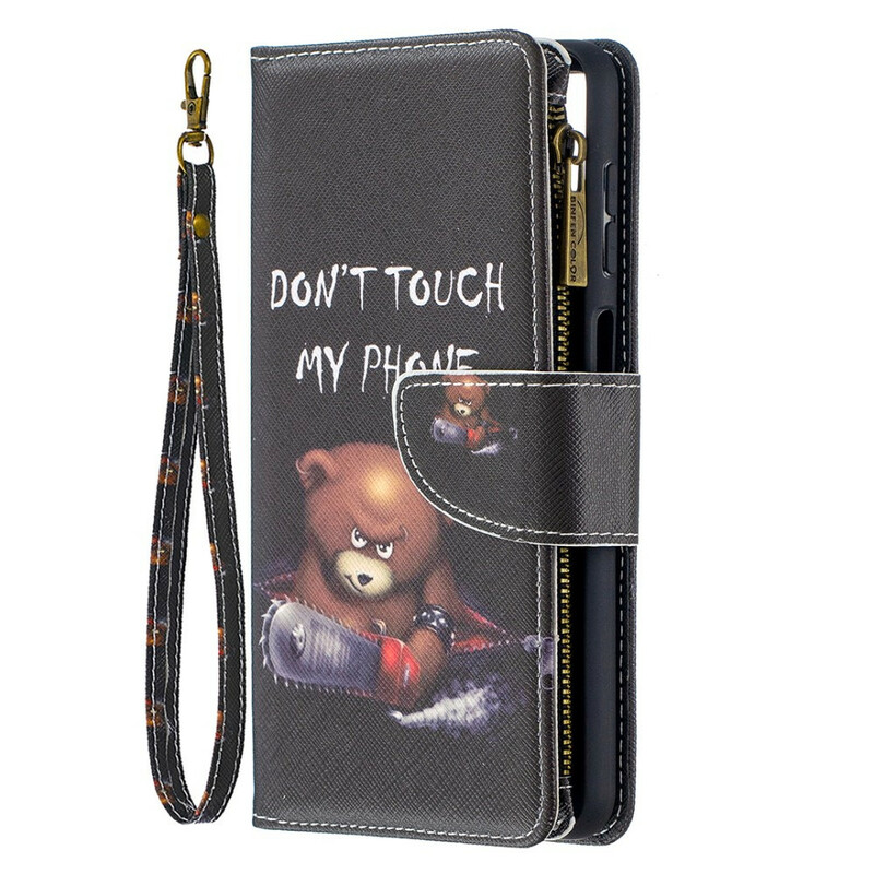 Housse Samsung Galaxy A12 Poche Zippée Ours Housse Samsung Galaxy A12 Poche Zippée Ours