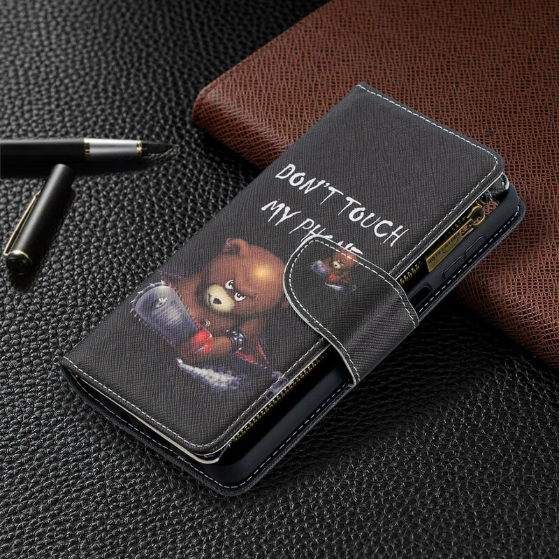Housse Samsung Galaxy A12 Poche Zippée Ours Housse Samsung Galaxy A12 Poche Zippée Ours