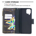 Housse Samsung Galaxy A12 Poche Zippée Papillons Housse Samsung Galaxy A12 Poche Zippée Papillons