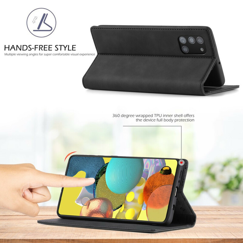 Flip Cover Samsung Galaxy A51 LC.IMEEKE Effet Cuir Flip Cover Samsung Galaxy A51 LC.IMEEKE Effet Cuir