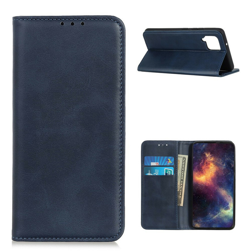 Flip Cover Samsung Galaxy A12 Cuir Fendu