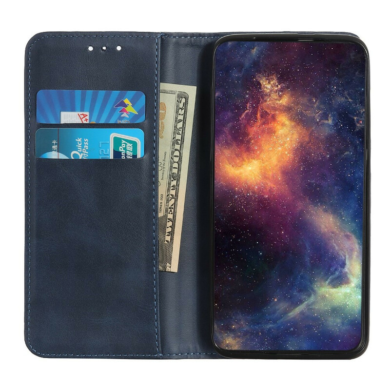 Flip Cover Samsung Galaxy A12 Cuir Fendu