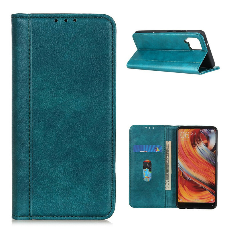 Flip Cover Samsung Galaxy A12 Cuir Fendu Coloré