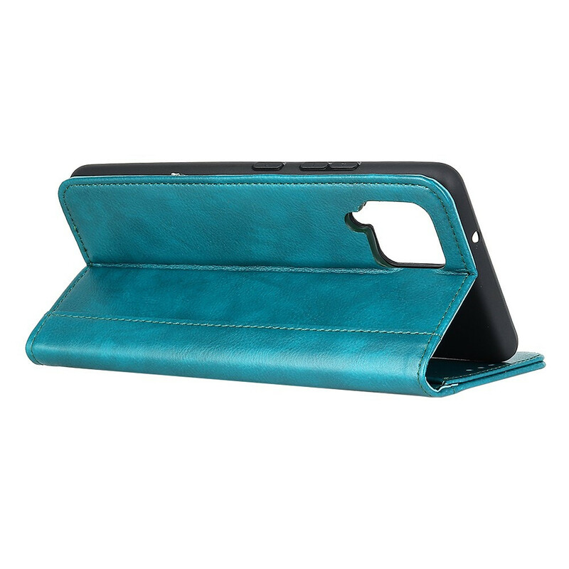 Flip Cover Samsung Galaxy A12 Cuir Fendu Coloré
