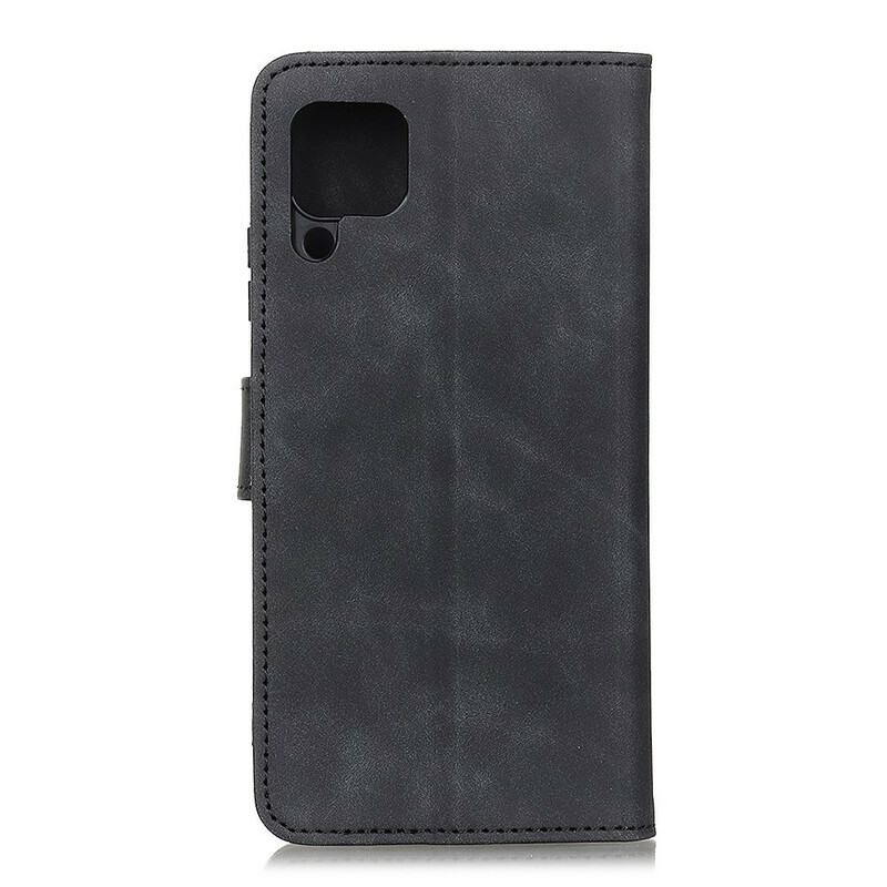 Housse Samsung Galaxy A12 Effet Cuir Vintage KHAZNEH Housse Samsung Galaxy A12 Effet Cuir Vintage KHAZNEH