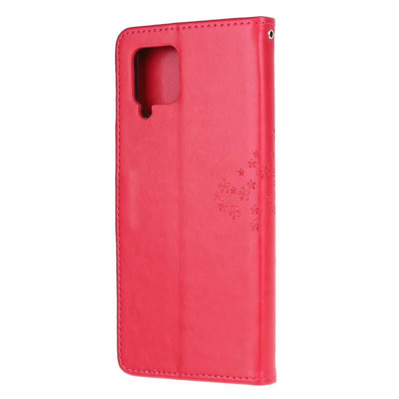 Housse Samsung Galaxy A12 Arbre et Hiboux à Lanière Housse Samsung Galaxy A12 Arbre et Hiboux à Lanière