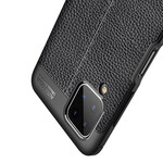 Coque Samsung Galaxy A12 Effet Cuir Litchi Double Line Coque Samsung Galaxy A12 Effet Cuir Litchi Double Line