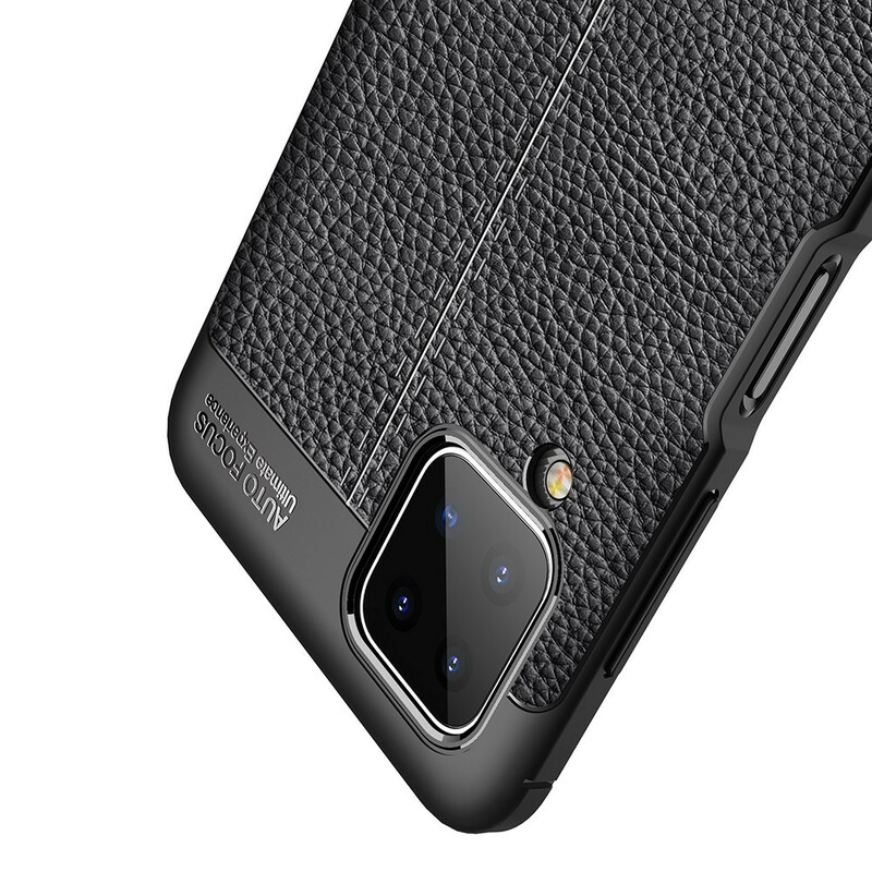 Coque Samsung Galaxy A12 Effet Cuir Litchi Double Line Coque Samsung Galaxy A12 Effet Cuir Litchi Double Line