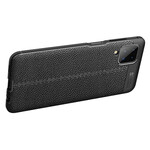 Coque Samsung Galaxy A12 Effet Cuir Litchi Double Line