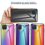 Coque Samsung Galaxy A12 Verre Trempé Fibre Carbone