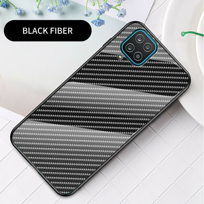 Coque Samsung Galaxy A12 Verre Trempé Fibre Carbone