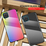 Coque Samsung Galaxy A12 Verre Trempé Fibre Carbone