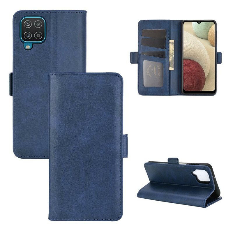 Housse Samsung Galaxy A12 Rabat Double Housse Samsung Galaxy A12 Rabat Double