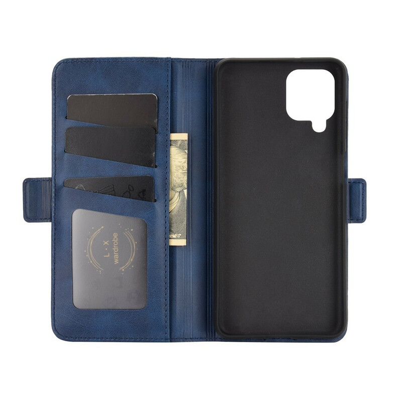 Housse Samsung Galaxy A12 Rabat Double Housse Samsung Galaxy A12 Rabat Double