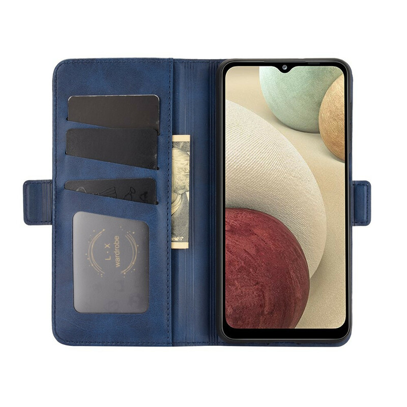 Housse Samsung Galaxy A12 Rabat Double Housse Samsung Galaxy A12 Rabat Double