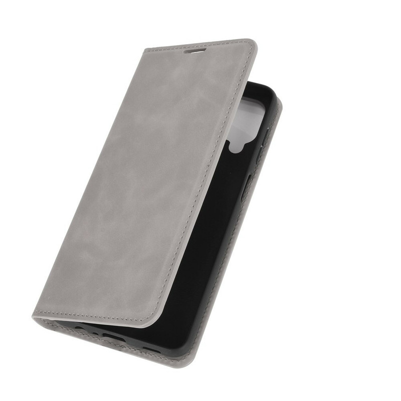 Flip Cover Samsung Galaxy A12 Effet Cuir Douceur