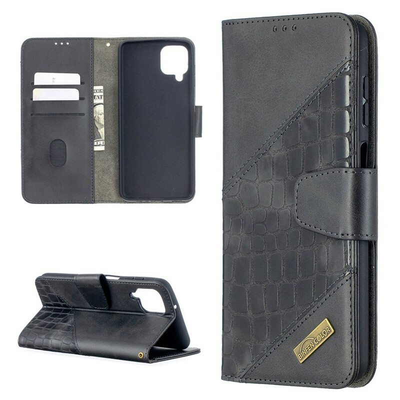 Housse Samsung Galaxy A12 Effet Peau de Crocodile Classique Housse Samsung Galaxy A12 Effet Peau de Crocodile Classique