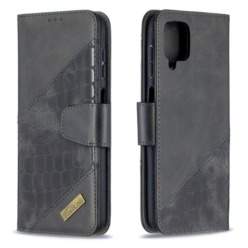 Housse Samsung Galaxy A12 Effet Peau de Crocodile Classique Housse Samsung Galaxy A12 Effet Peau de Crocodile Classique