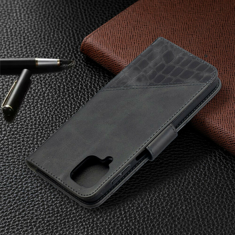 Housse Samsung Galaxy A12 Effet Peau de Crocodile Classique Housse Samsung Galaxy A12 Effet Peau de Crocodile Classique
