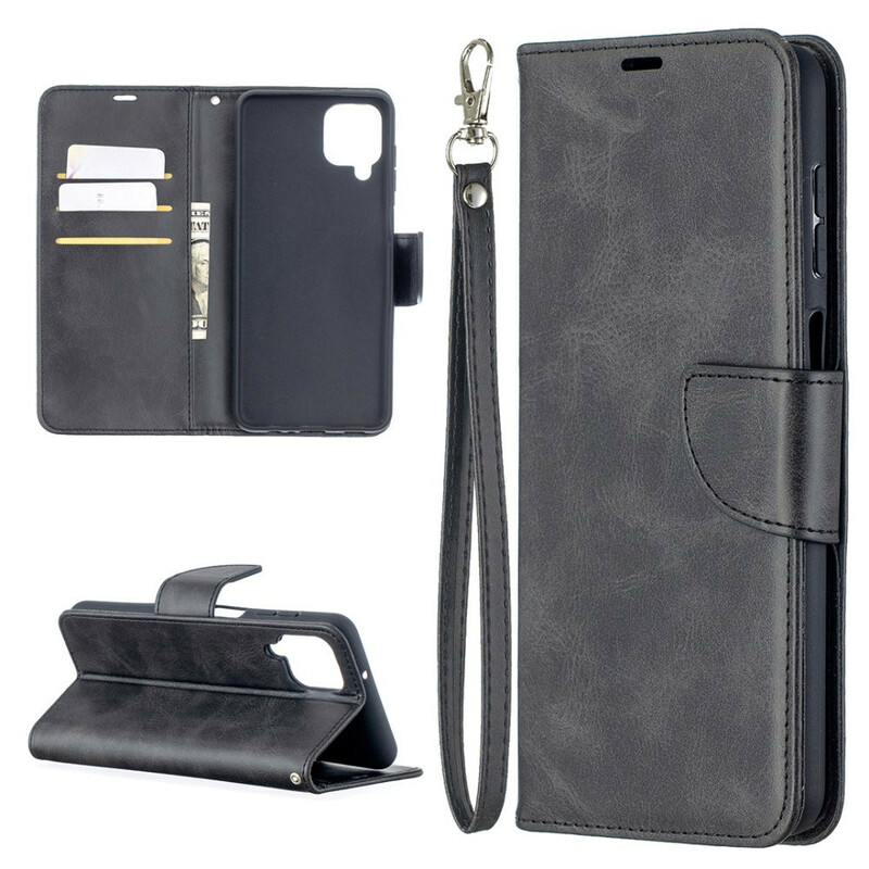 Housse Samsung Galaxy A12 Lisse Rabat Oblique Housse Samsung Galaxy A12 Lisse Rabat Oblique