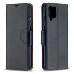 Housse Samsung Galaxy A12 Litchi Rabat Oblique Housse Samsung Galaxy A12 Litchi Rabat Oblique