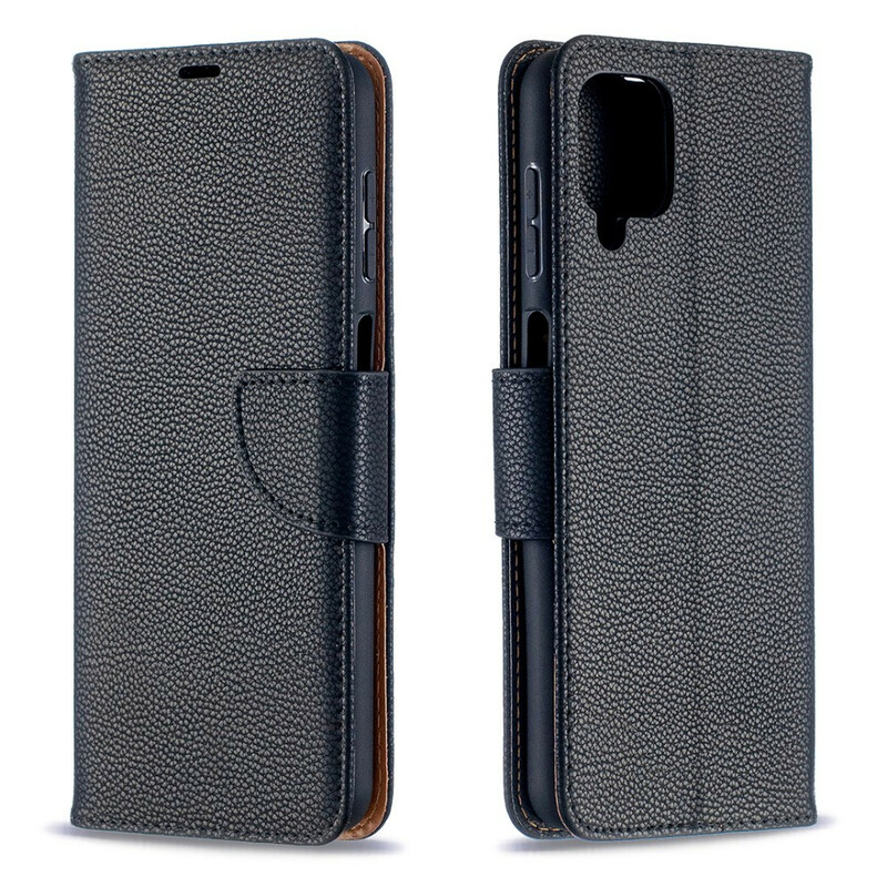 Housse Samsung Galaxy A12 Litchi Rabat Oblique Housse Samsung Galaxy A12 Litchi Rabat Oblique