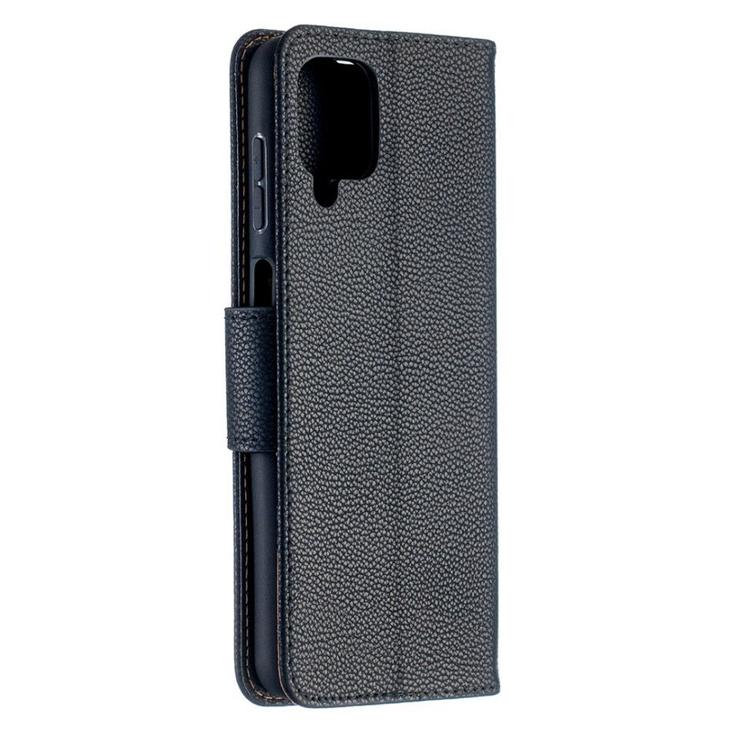 Housse Samsung Galaxy A12 Litchi Rabat Oblique Housse Samsung Galaxy A12 Litchi Rabat Oblique