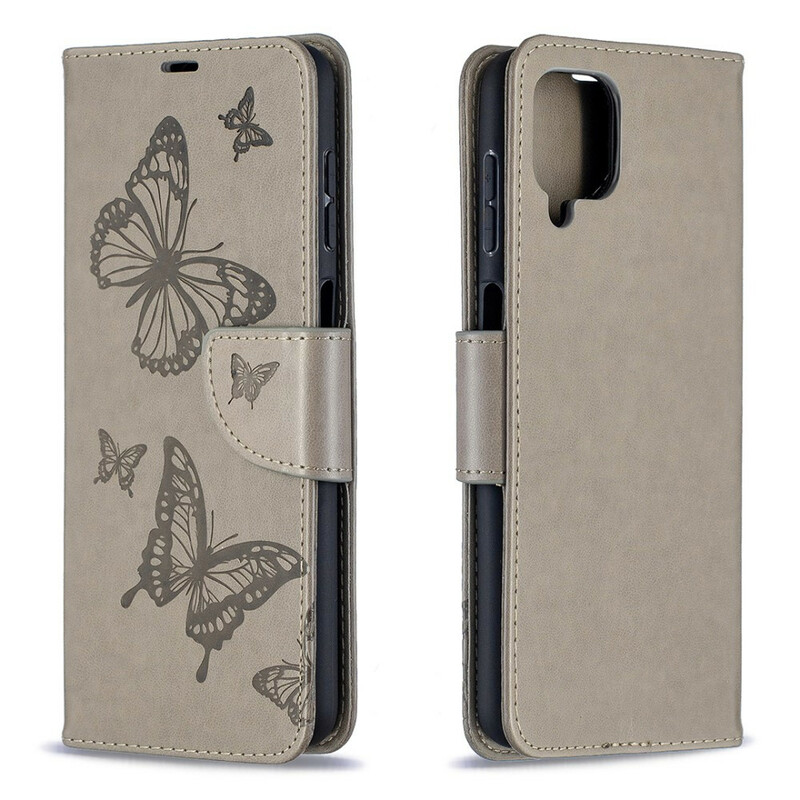 Housse Samsung Galaxy A12 Les Papillons en Vol avec Lanière Housse Samsung Galaxy A12 Les Papillons en Vol avec Lanière