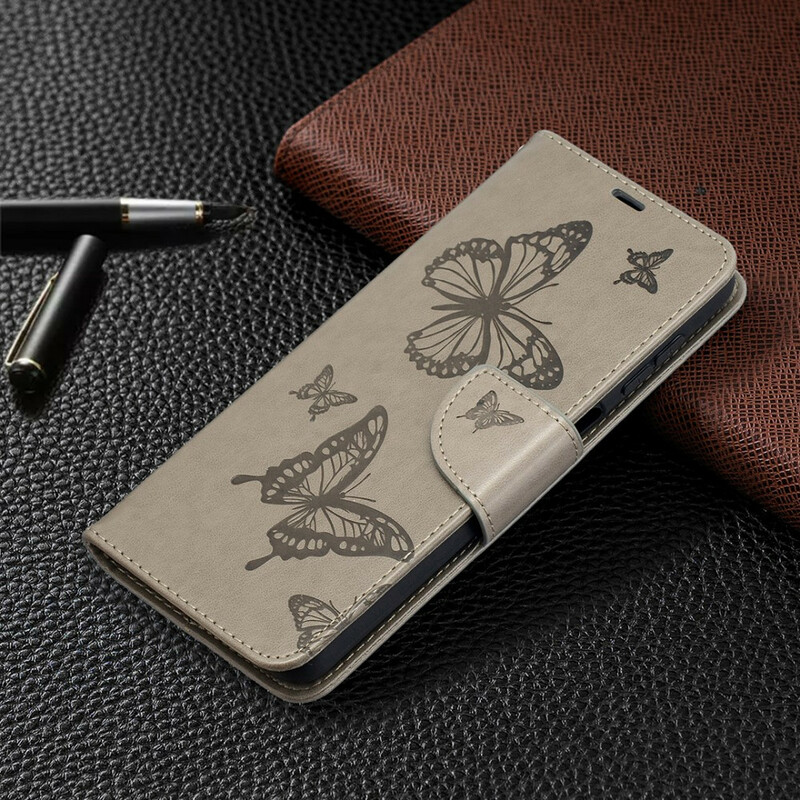 Housse Samsung Galaxy A12 Les Papillons en Vol avec Lanière Housse Samsung Galaxy A12 Les Papillons en Vol avec Lanière