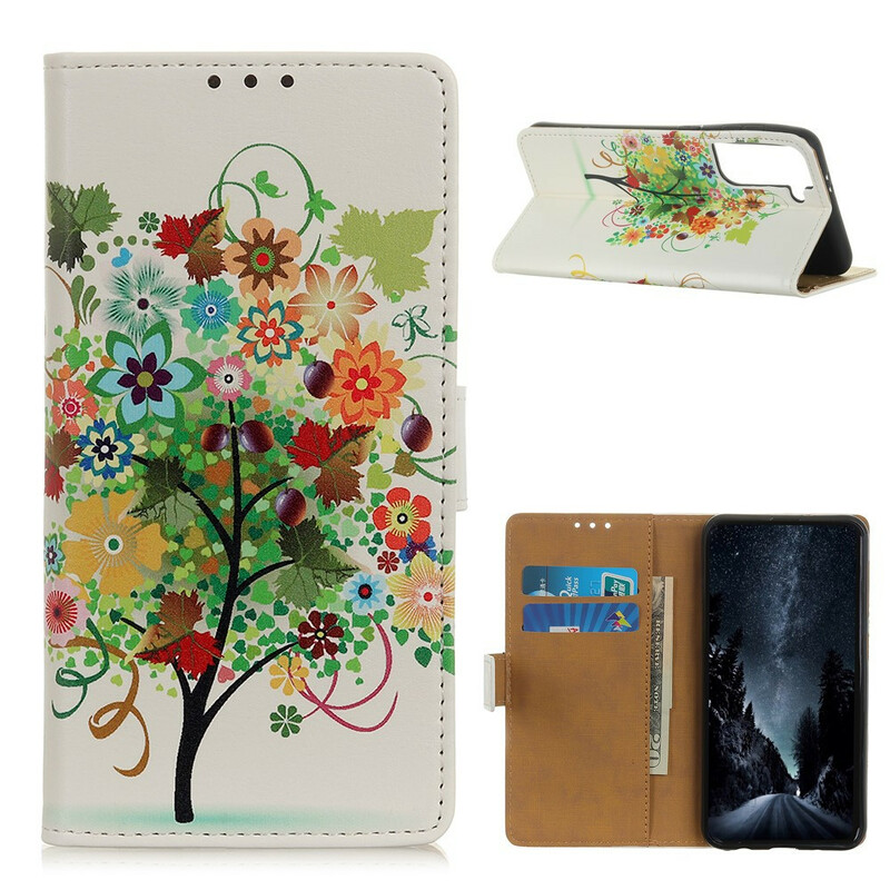 Housse Samsung Galaxy S21 5G Arbre Fleuri Housse Samsung Galaxy S21 5G Arbre Fleuri