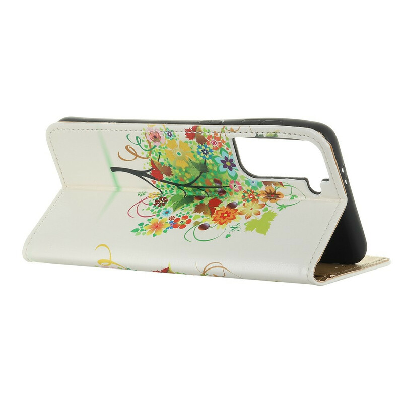 Housse Samsung Galaxy S21 5G Arbre Fleuri Housse Samsung Galaxy S21 5G Arbre Fleuri