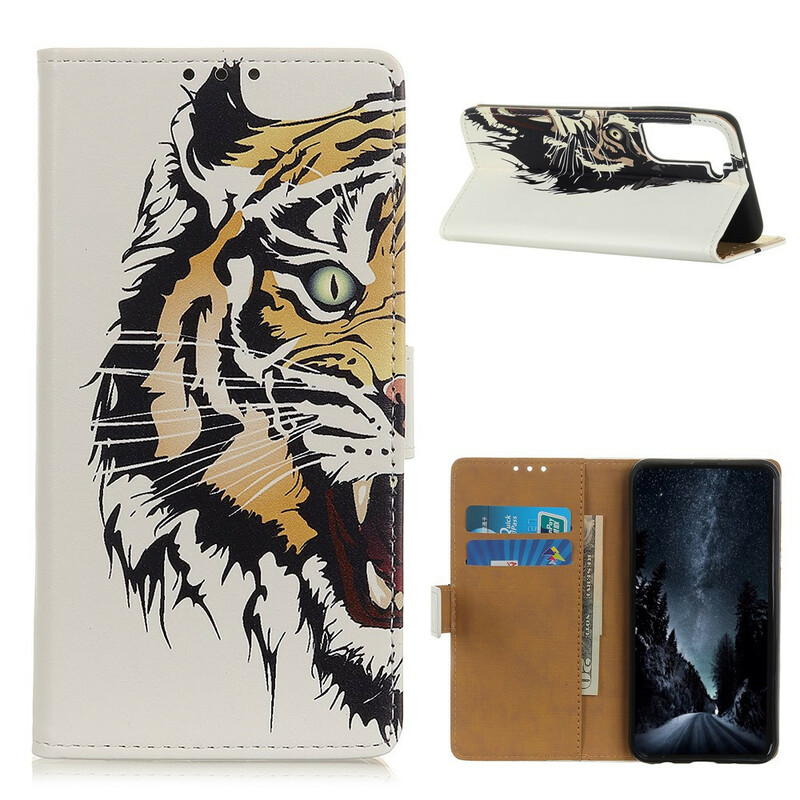 Housse Samsung Galaxy S21 5G Tigre Féroce Housse Samsung Galaxy S21 5G Tigre Féroce
