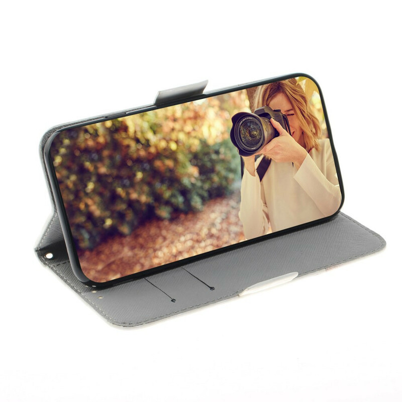 Housse Samsung Galaxy S21 5G Branche en Fleurs à Lanière Housse Samsung Galaxy S21 5G Branche en Fleurs à Lanière