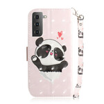 Housse Samsung Galaxy S21 5G Panda à Lanière