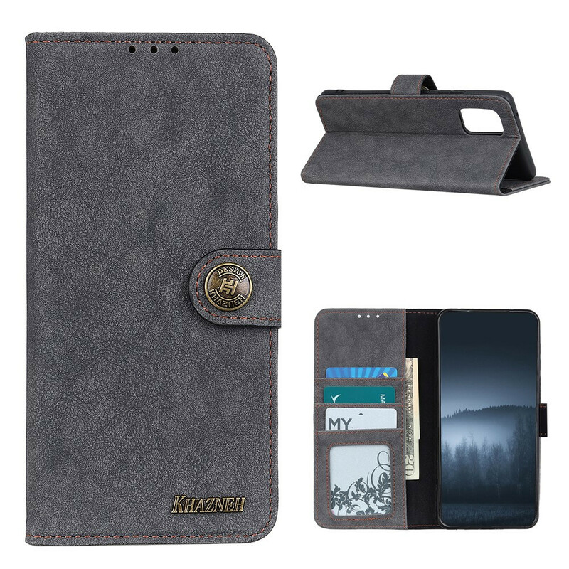 Housse Samsung Galaxy A02s Simili Cuir Fendu Rétro KHAZNEH Housse Samsung Galaxy A02s Simili Cuir Fendu Rétro KHAZNEH