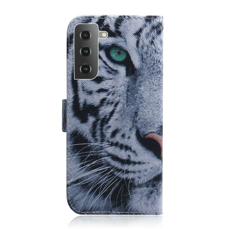 Housse Samsung Galaxy S21 5G Face de Tigre