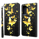 Housse Samsung Galaxy S21 5G Papillons Jaunes
