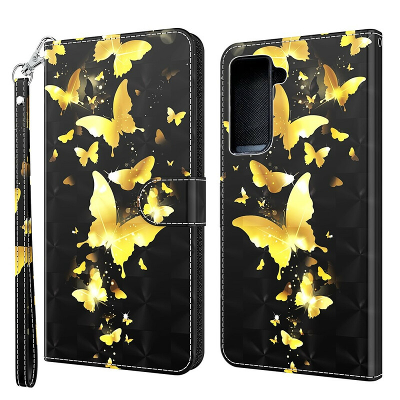 Housse Samsung Galaxy S21 5G Papillons Jaunes Housse Samsung Galaxy S21 5G Papillons Jaunes