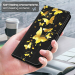 Housse Samsung Galaxy S21 5G Papillons Jaunes