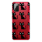 Coque Samsung Galaxy A02s Multiples Chats Noirs Coque Samsung Galaxy A02s Multiples Chats Noirs