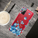 Coque Samsung Galaxy A02s Fleurs Bleues Coque Samsung Galaxy A02s Fleurs Bleues