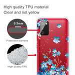 Coque Samsung Galaxy A02s Fleurs Bleues Coque Samsung Galaxy A02s Fleurs Bleues