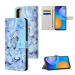 Housse Samsung Galaxy S21 5G Papillons Diamants à Lanière Housse Samsung Galaxy S21 5G Papillons Diamants à Lanière