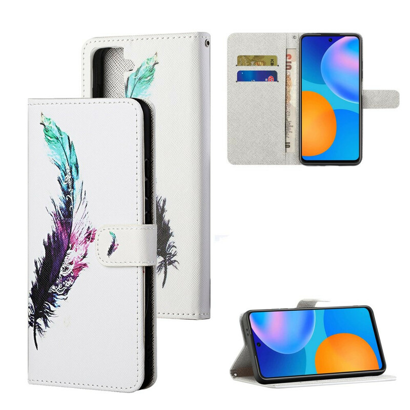 Housse Samsung Galaxy S21 5G Plume à Lanière Housse Samsung Galaxy S21 5G Plume à Lanière