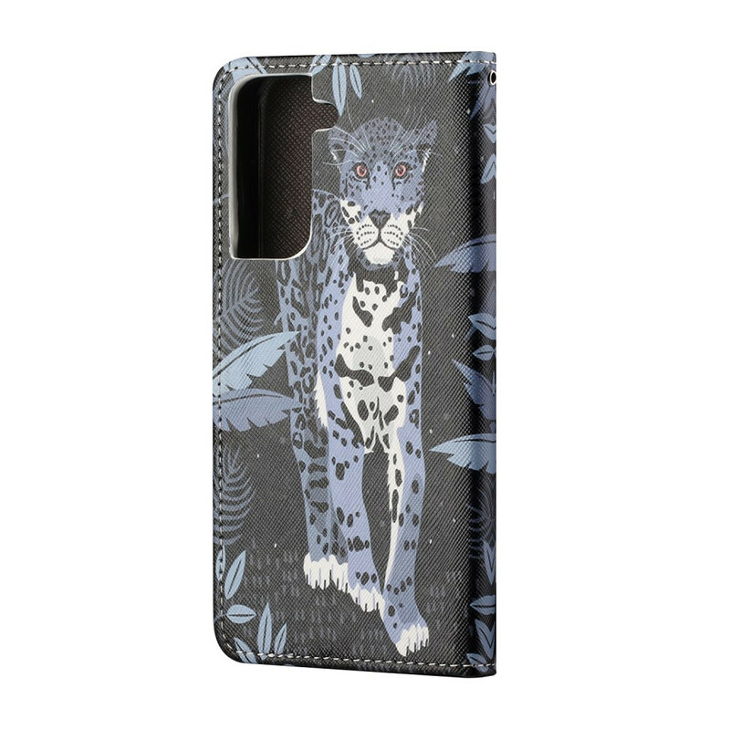 Housse Samsung Galaxy S21 5G Léopard à Lanière Housse Samsung Galaxy S21 5G Léopard à Lanière