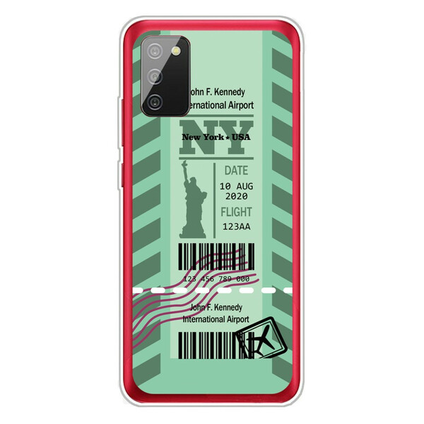Coque Samsung Galaxy A02s Boarding Pass to New York