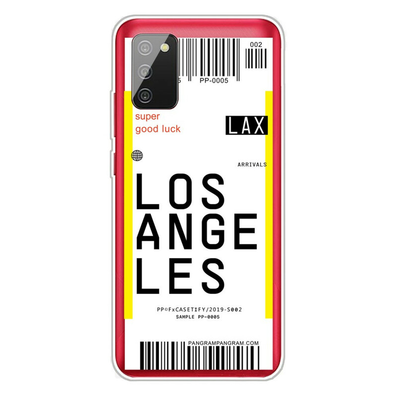 Coque Samsung Galaxy A02s Boarding Pass to Los Angeles