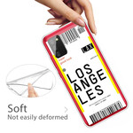 Coque Samsung Galaxy A02s Boarding Pass to Los Angeles Coque Samsung Galaxy A02s Boarding Pass to Los Angeles