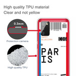 Coque Samsung Galaxy A02s Boarding Pass to Paris Coque Samsung Galaxy A02s Boarding Pass to Paris